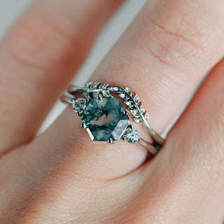 Filigree Leaf Wedding Band in Sterling Silver