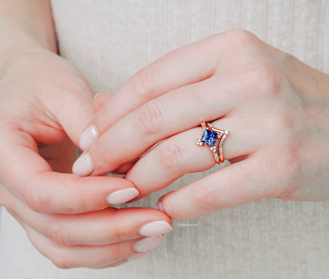 Alexandrite Ring Set- 14K Rose Gold Vermeil