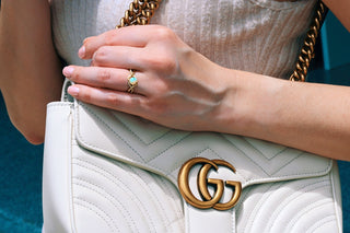 Entwined Fire Opal Engagement Ring in 14K Yellow Gold Vermeil