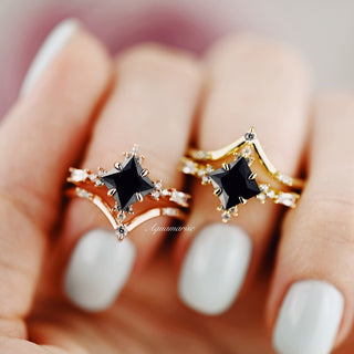 Black Onyx Ring Set in 14K Yellow Gold Vermeil