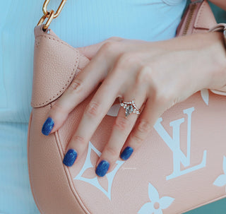 Skye Kite® Galaxy Salt & Pepper (Herkimer) Diamond & Meteorite Couples Ring Set