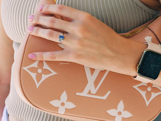 Toi Et Moi Blue Sapphire and Aquamarine Ring in Sterling Silver