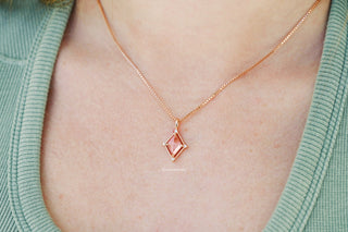 Kite Morganite Necklace in 14K Rose Gold Vermeil