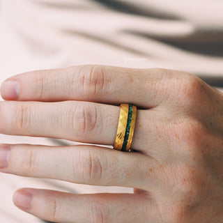 Skye Kite® Green Moss Agate Couples Ring Set