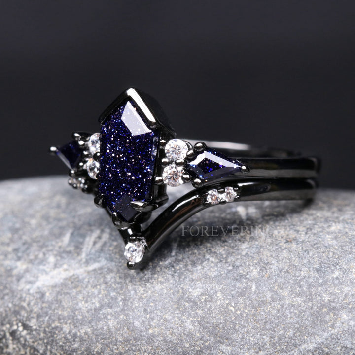 Starry Night Couples Ring