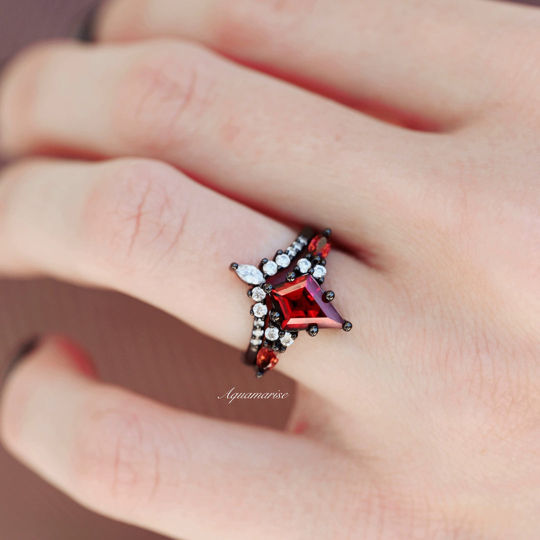 Skye Kite™  Natural Red Garnet Couples Ring