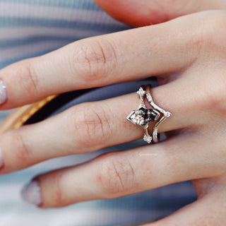 Rutilated Quartz Couples Ring Set