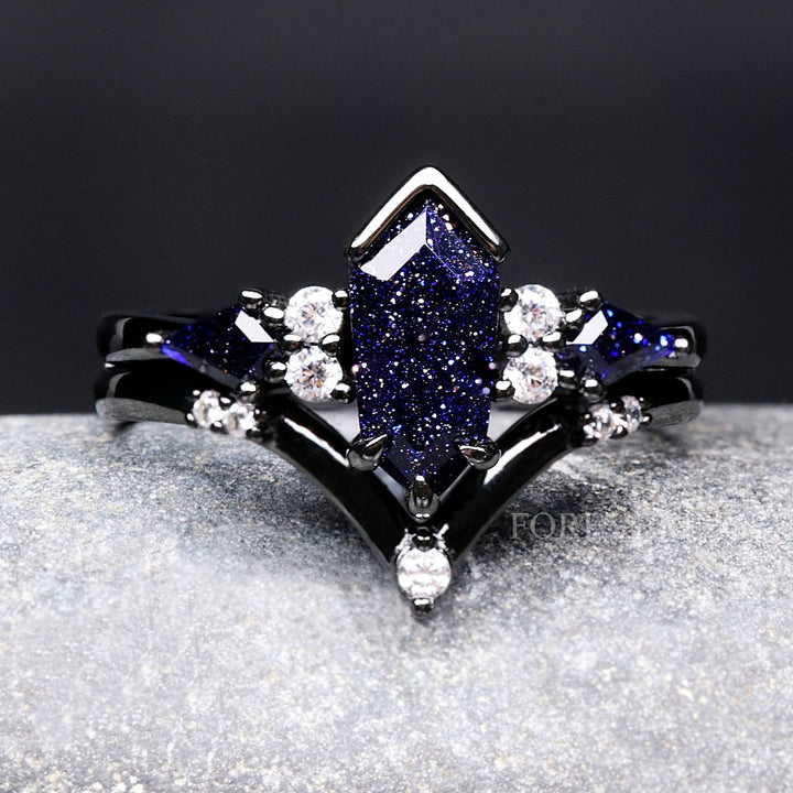 Starry Night Couples Ring