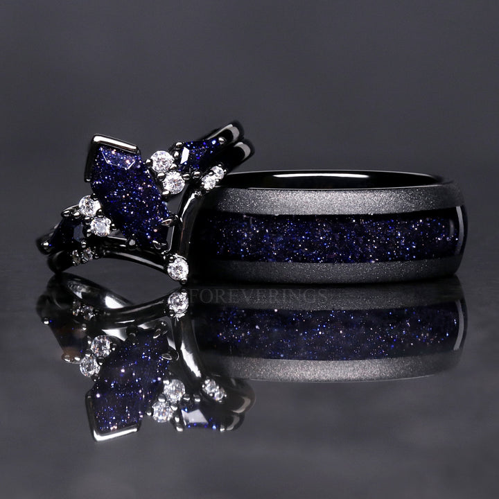 Starry Night Couples Ring