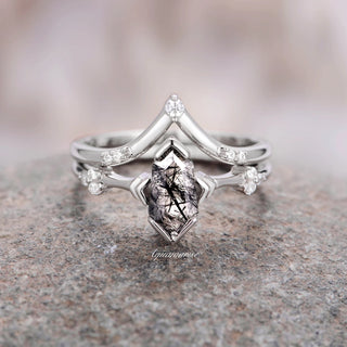 Rutilated Quartz Couples Ring Set
