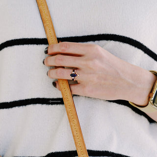 Kite Galaxy Sandstone (Starry Night) Ring Set- 14K Rose Gold Vermeil