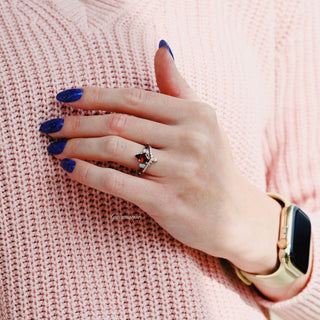 Skye Kite® Natural Red Garnet Ring Set in Sterling Silver