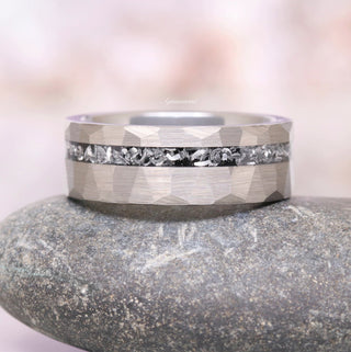 Skye Kite®  Galaxy Salt & Pepper (Herkimer Diamond) and Meteorite Couples Ring Set