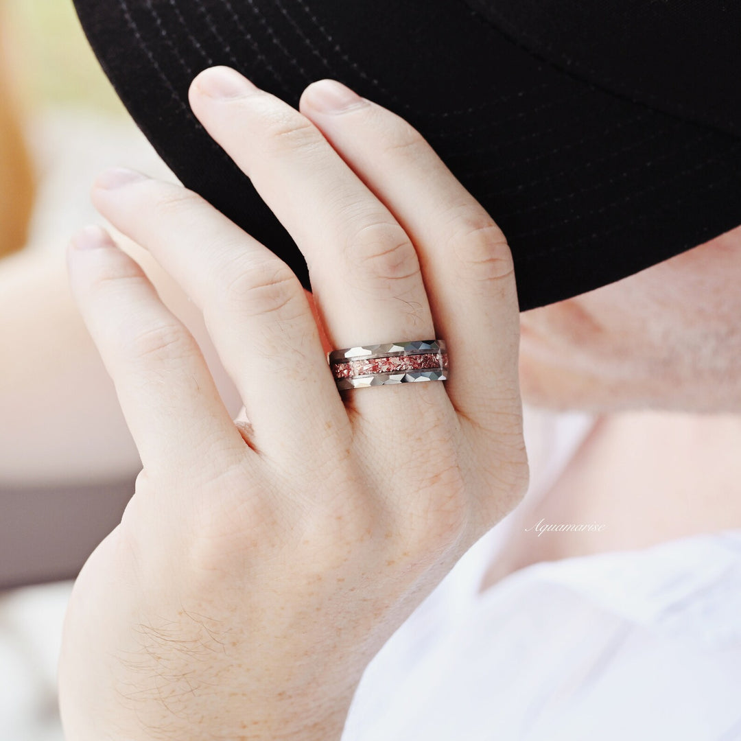 Art Deco Mosaic Morganite Couples Ring