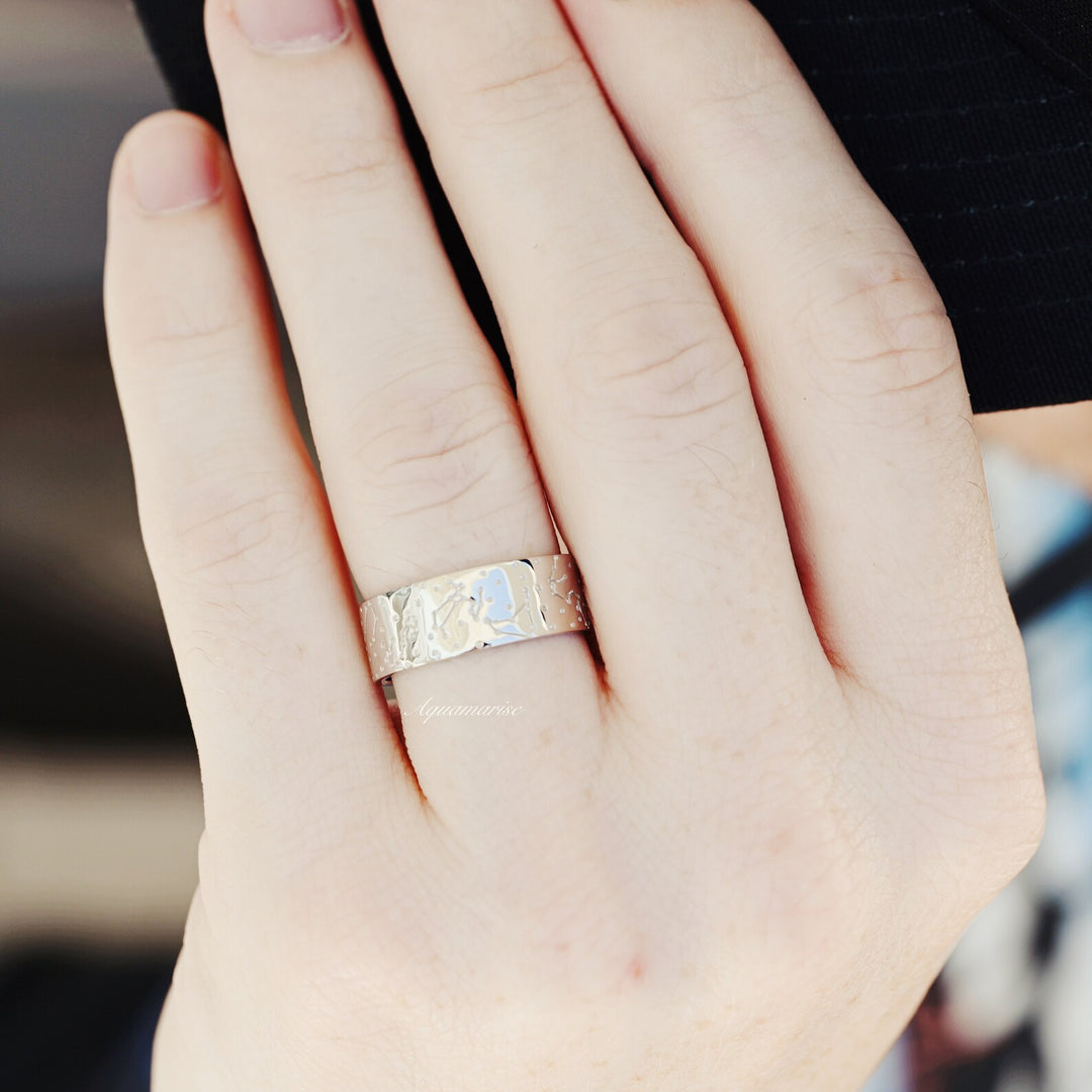 Stellar Constellation Ring- 8MM Sterling Silver