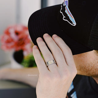 Moissanite & Crescent Moon Constellation Couples Ring Set