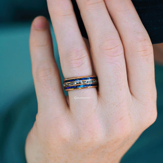 Skye Kite® Orion Nebula™ & Cornflower Sapphire Couples Ring Set