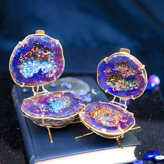 Geode Ring Box - Crystal Engagement Ring Holder for Proposal or Keepsake