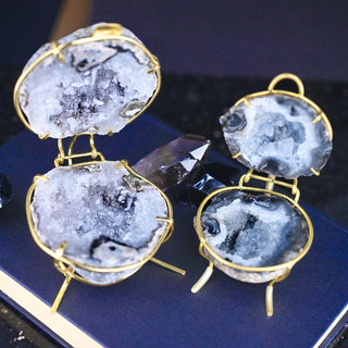 Geode Ring Box - Crystal Engagement Ring Holder for Proposal or Keepsake