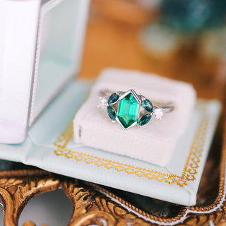 Summer Court Handmade Leather Book Ring Box- Seaglass Glow Edition (Small)