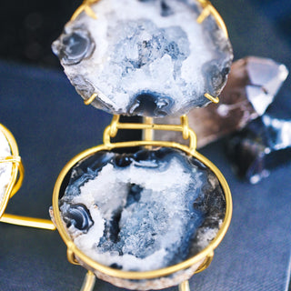 Geode Ring Box - Crystal Engagement Ring Holder for Proposal or Keepsake