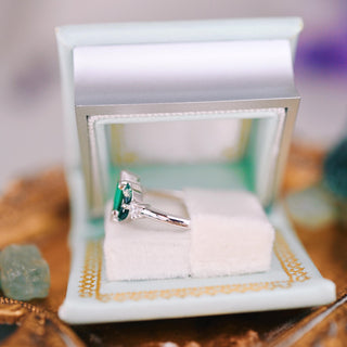 Summer Court Handmade Leather Book Ring Box- Seaglass Glow Edition (Small)