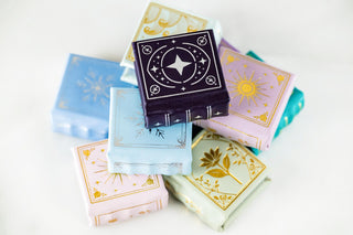 Summer Court Handmade Leather Book Ring Box- Seaglass Glow Edition (Small)