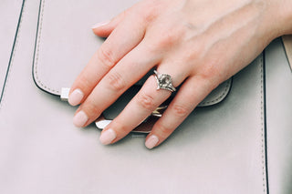 Natural Herkimer Diamond Hexagon Ring Set in Sterling Silver