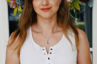 Skye Kite® Galaxy Raw Salt & Pepper Diamond (Herkimer Diamond) Stud Earrings in Sterling Silver