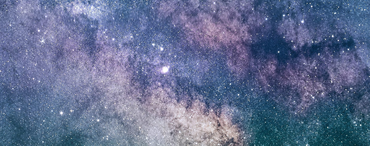 Pink nebula in the Milky Way star field, Aquamarise collection banner