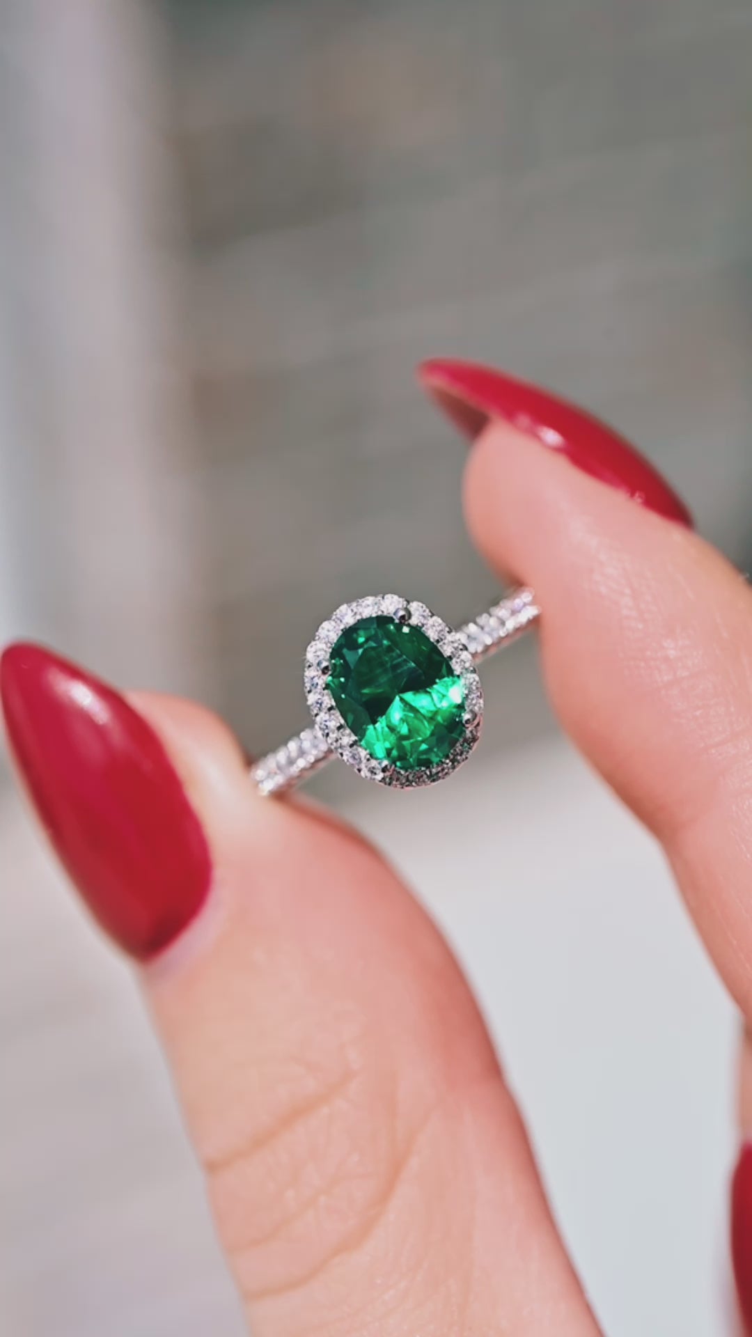 Iris Emerald Ring- Sterling Silver