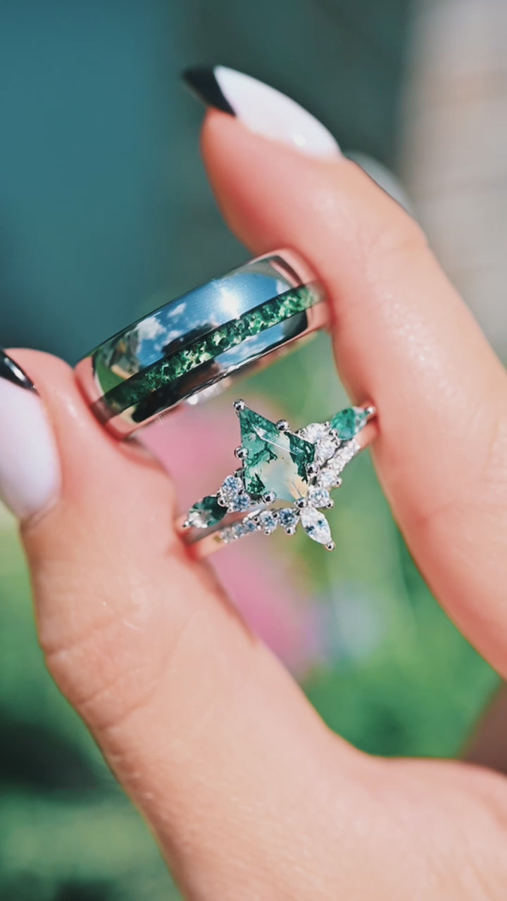 Skye Kite™  Moss Agate Couples Ring