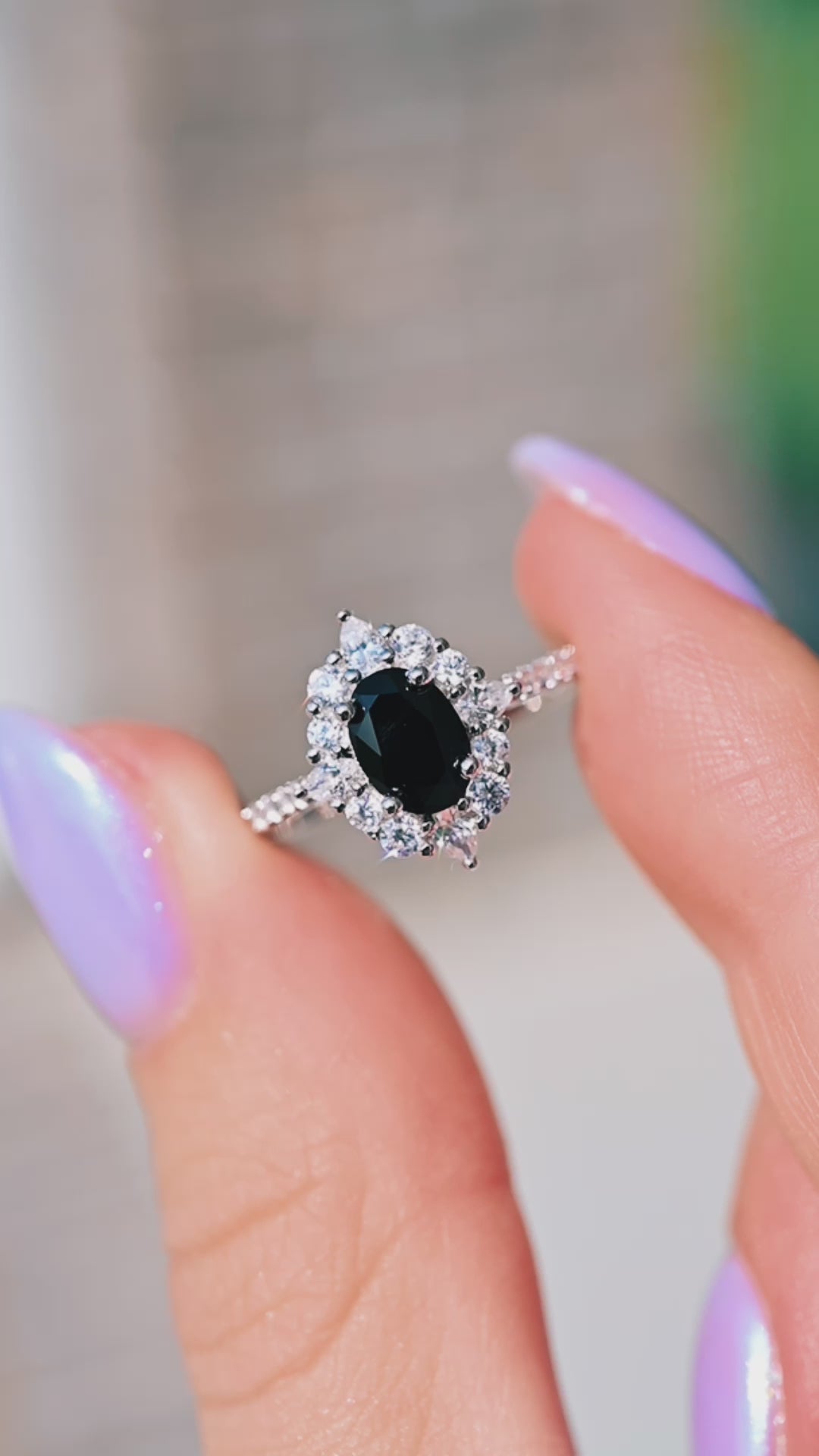 Astra Black Onyx Ring- Sterling Silver