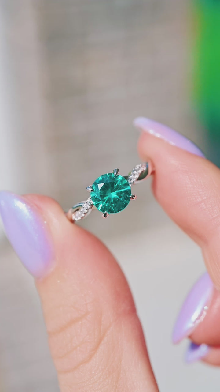 Sophia Paraiba Tourmaline Ring- Sterling Silver