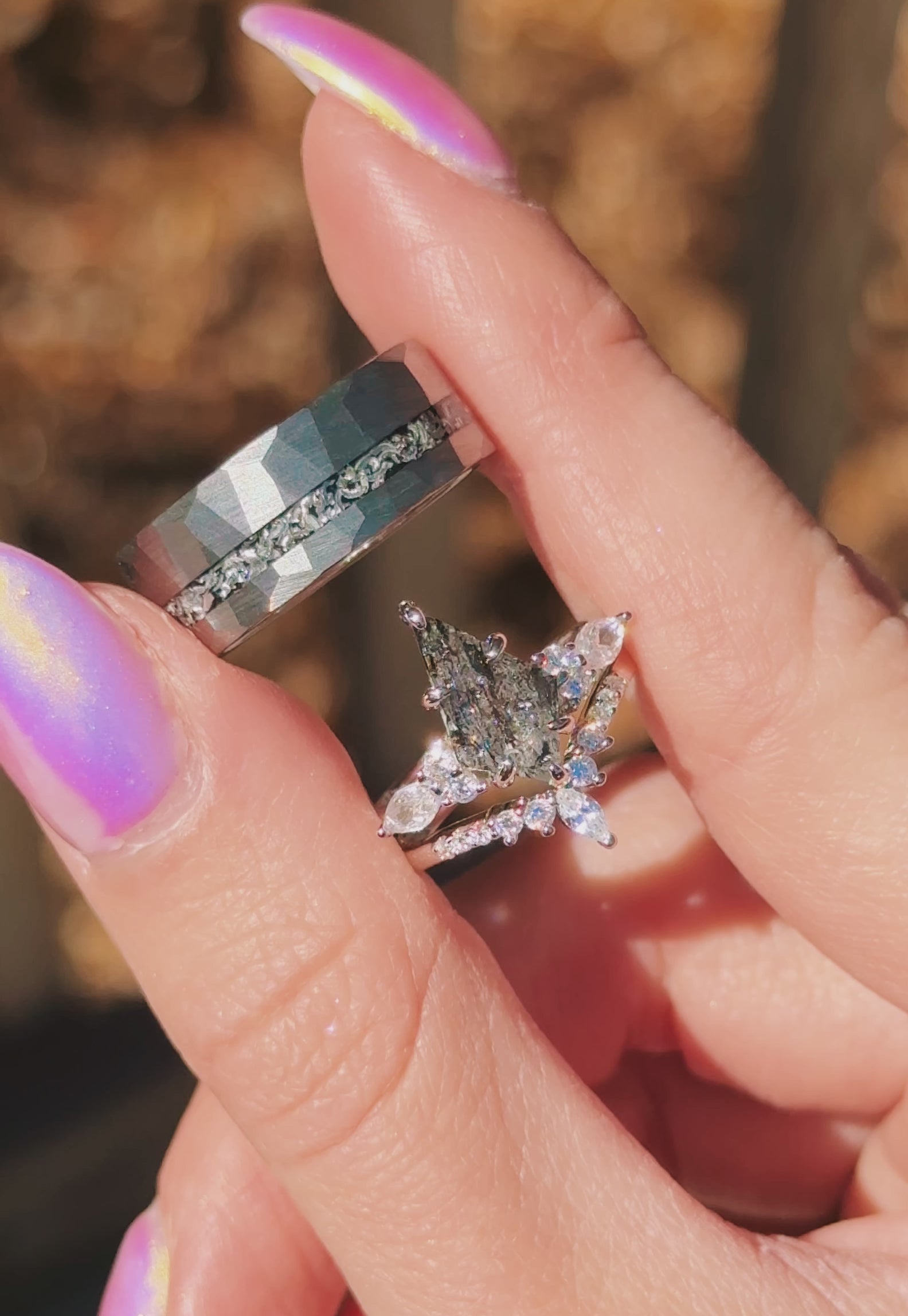 Kite Herkimer Diamond Ring Set | Sterling Silver – Aquamarise