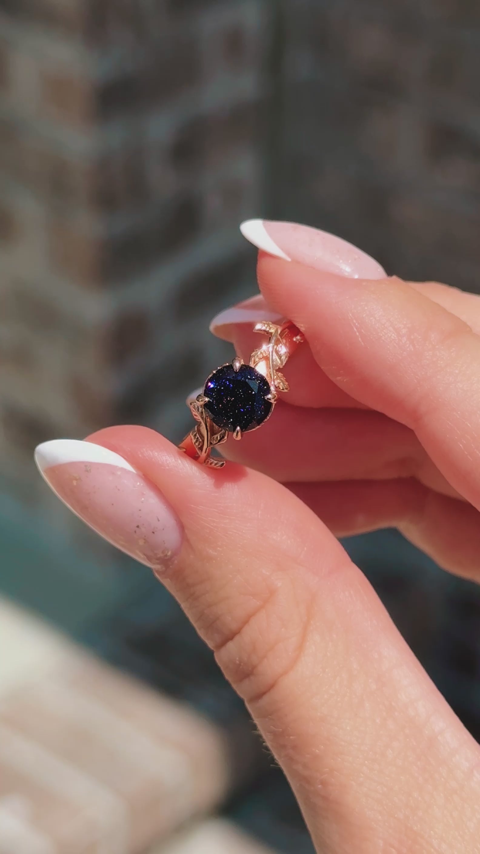 Starry Night® Leaf Ring | 14K Rose Gold Vermeil – Aquamarise
