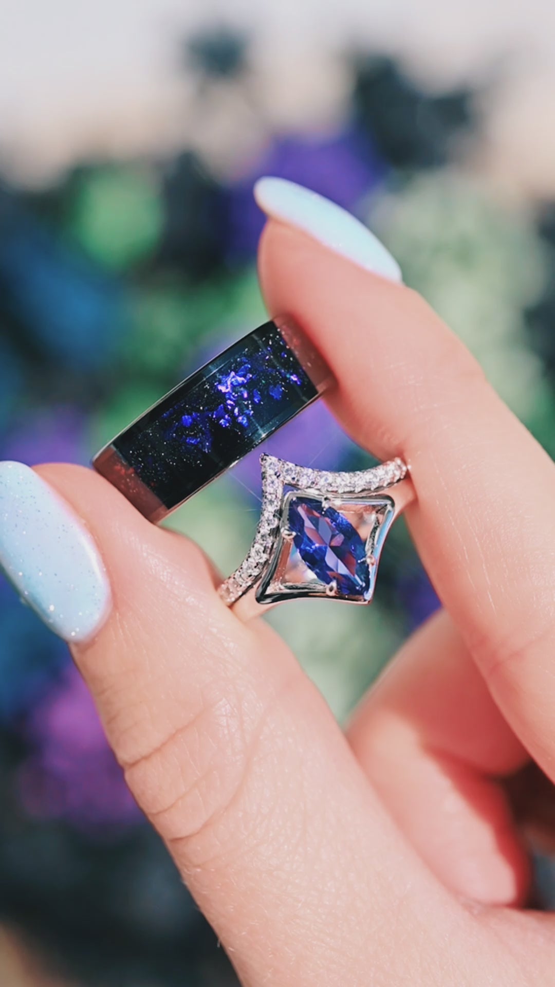 Orion Nebula™ & Tanzanite Couples Ring