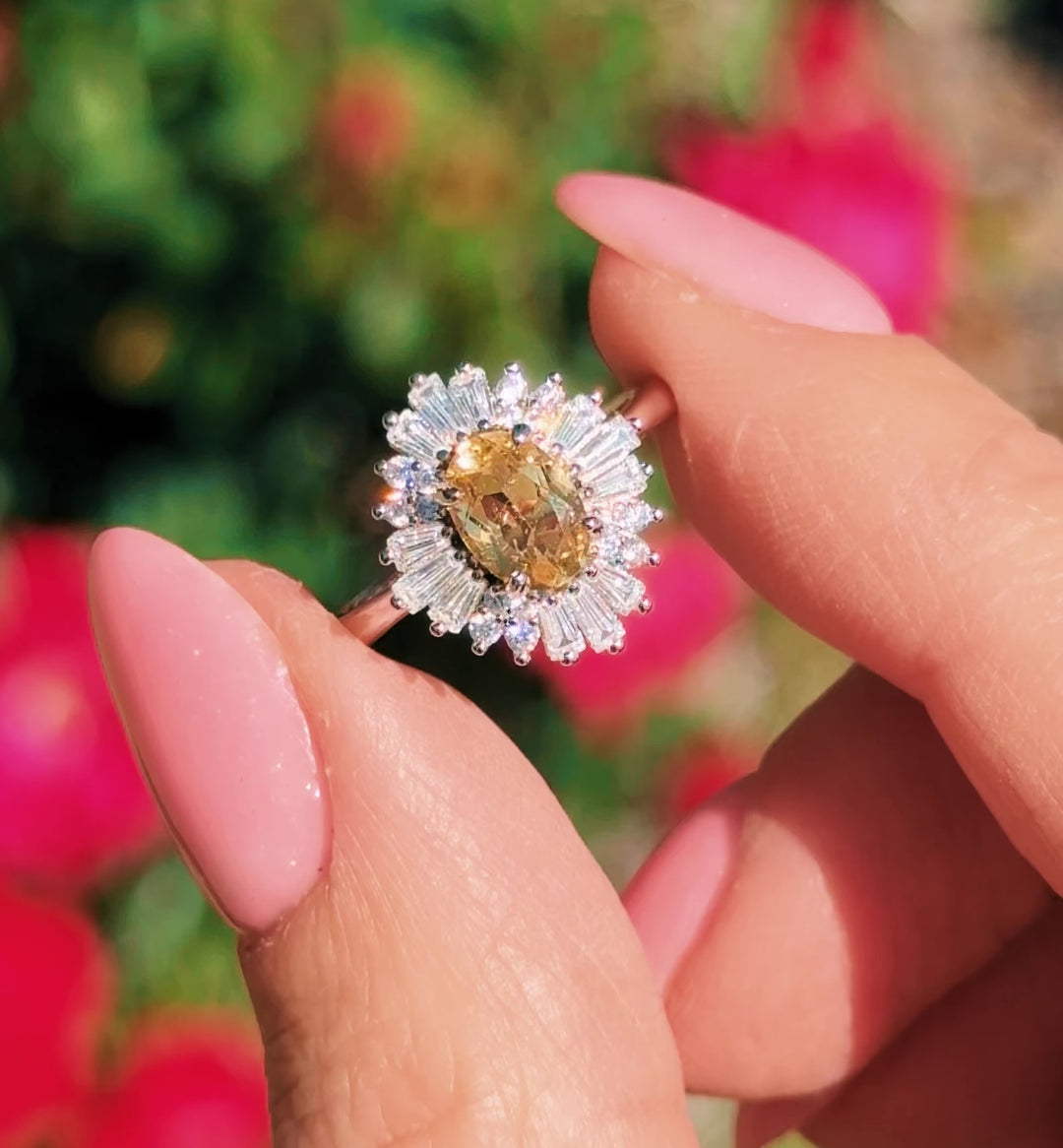 Victoria Citrine Ring- Sterling Silver