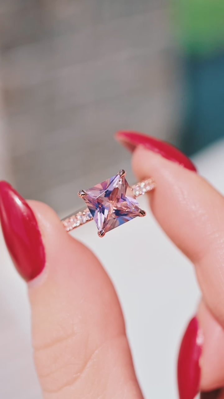 Nora Morganite Ring- 14K Rose Gold Vermeil