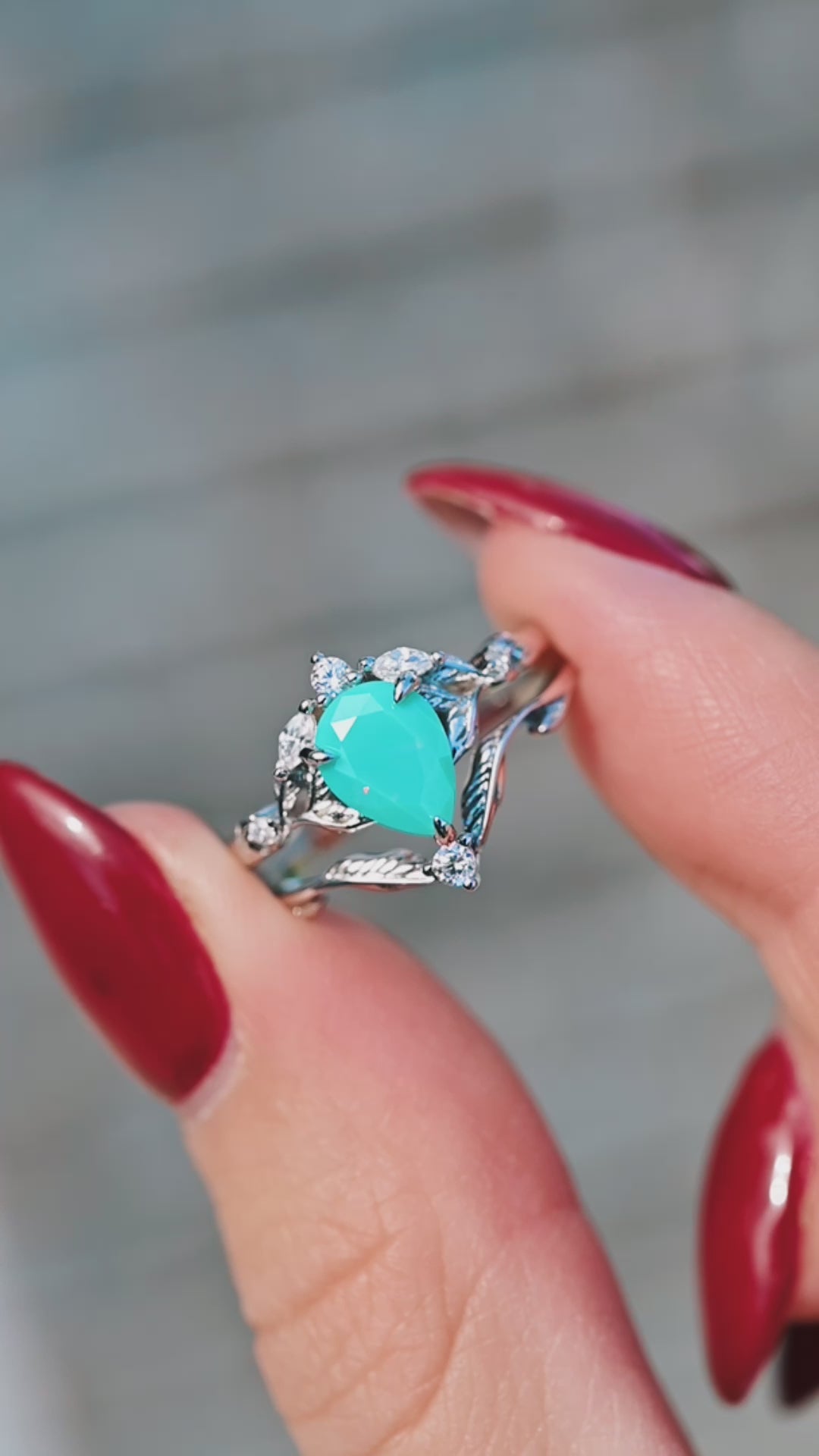 Turquoise Opalescent Blue Sapphire Ring- 925 Sterling Silver