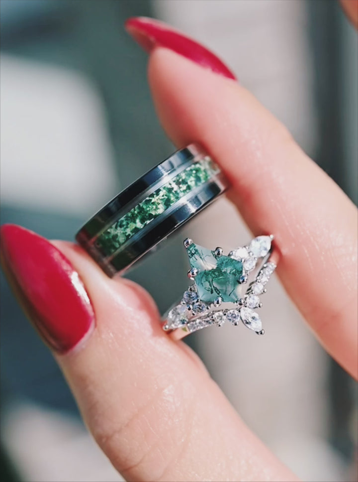 Skye Kite™  Moss Agate Couples Ring