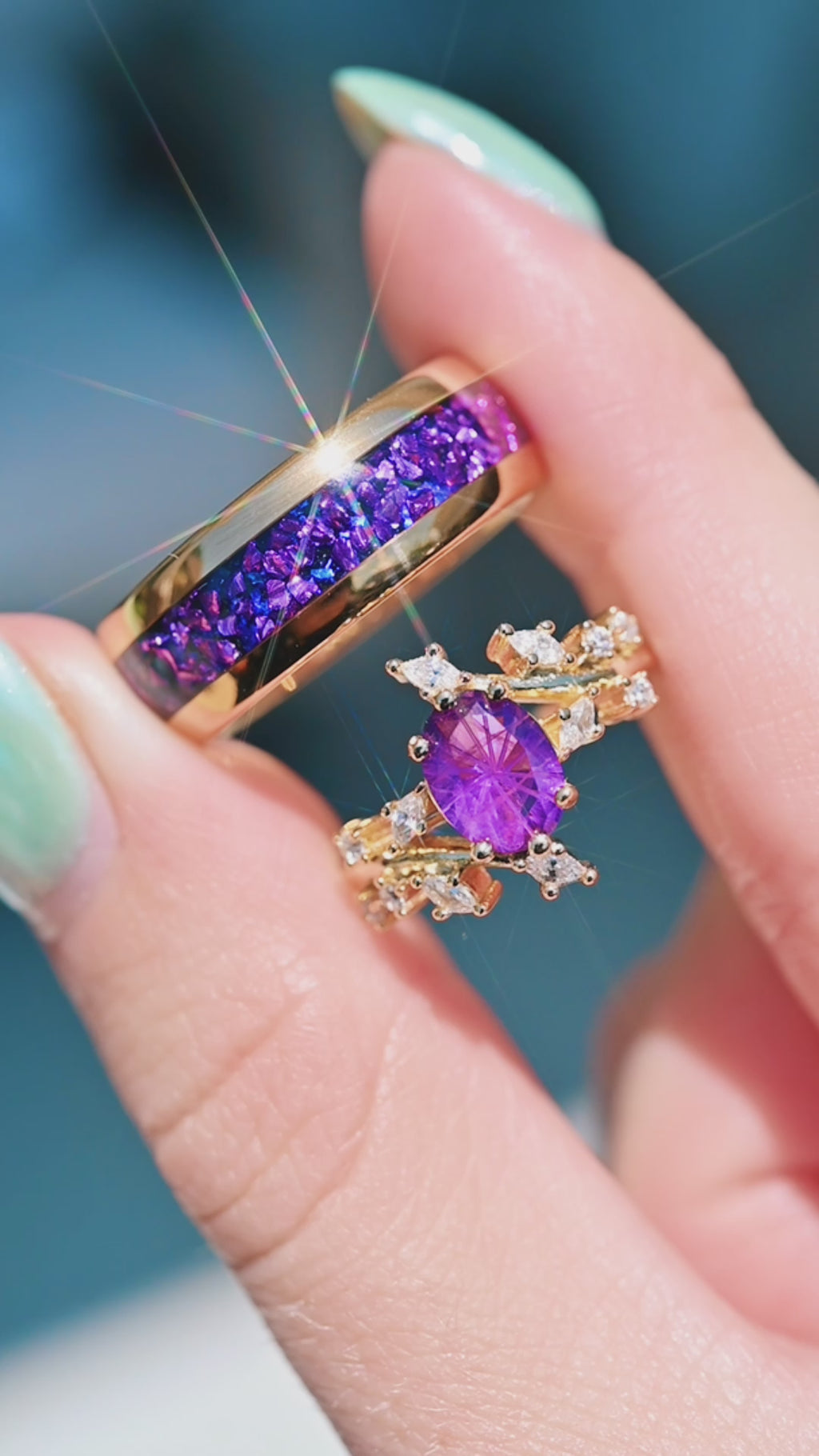 R-1303 amethyst leaf couples