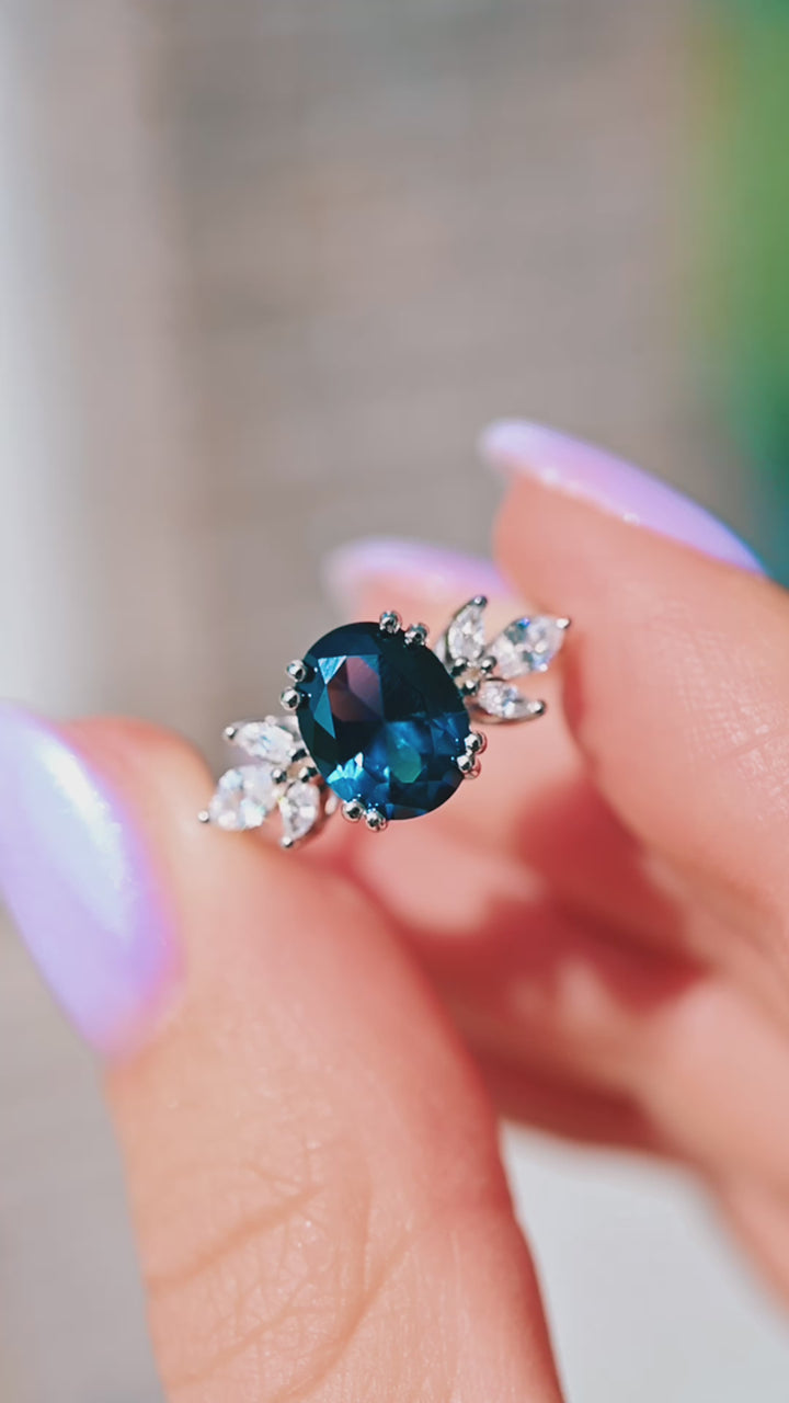 Eva London Blue Topaz Ring- Sterling Silver