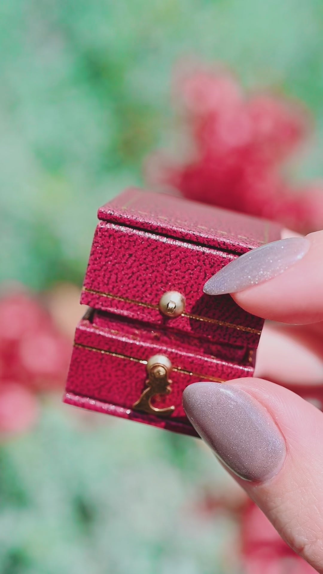 Enchanted Rose Red Garnet Ring- 14K Rose Gold Vermeil