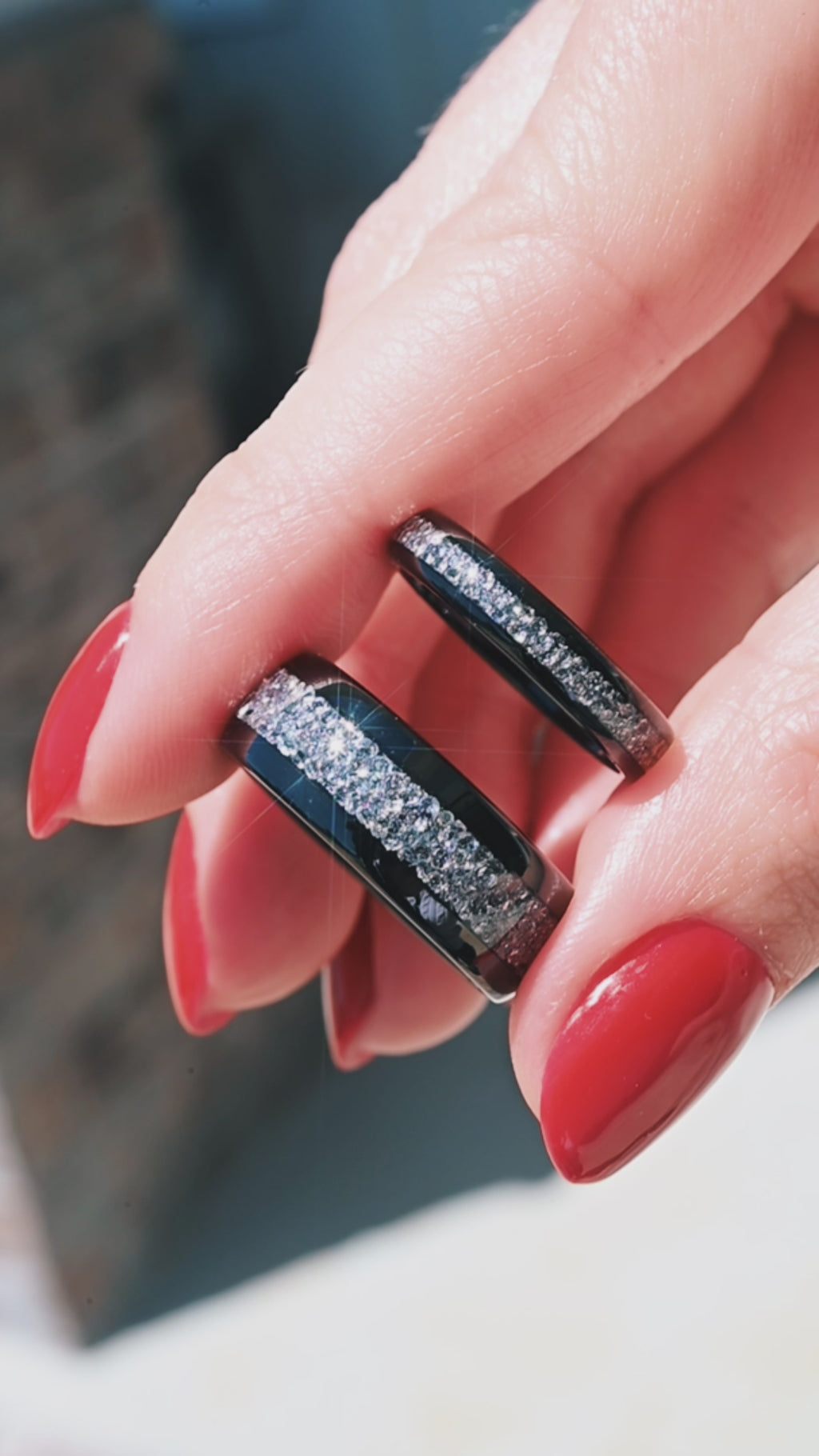 Starlux Crushed Diamond Couples Ring Set