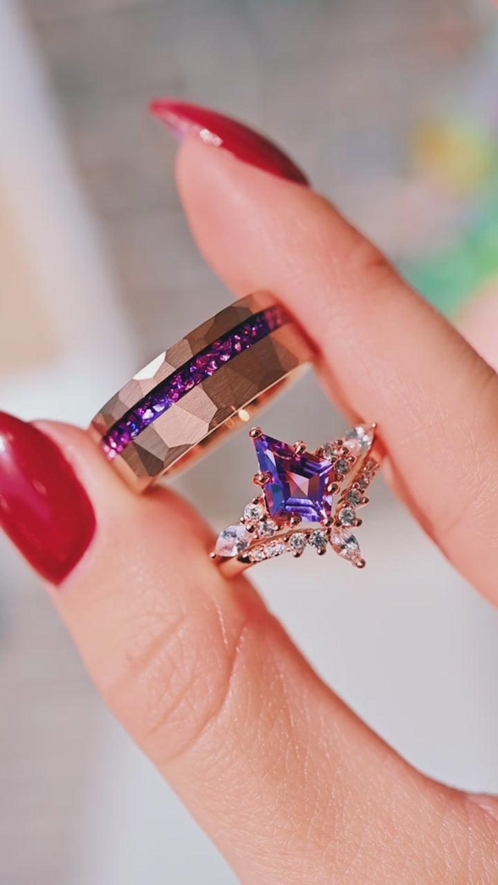 Skye Kite™  Amethyst Couples Ring