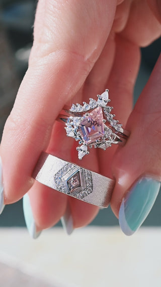Elowen Morganite Couples Ring Set