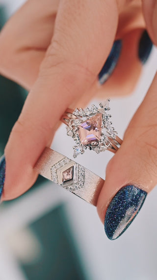 elowen morganite couples ring