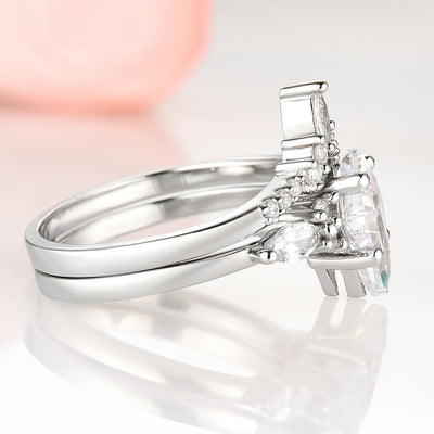 Skye Kite Diamond Ring Set 925 Sterling Silver Gemstone Engagement Rings For Women
