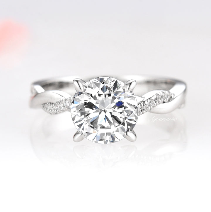 Sophia Moissanite Engagement Ring- 14K White Gold